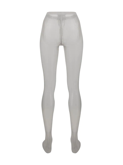 Shop Falke Sheer High-waisted Tights In Silver