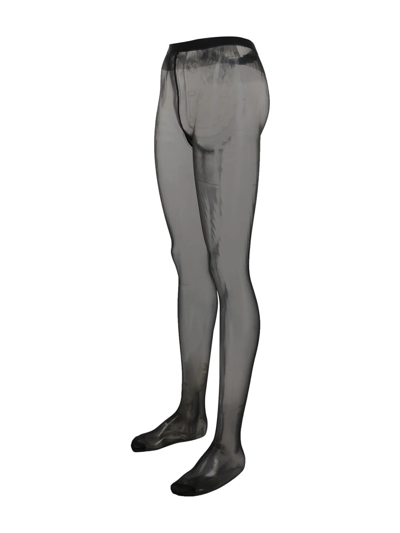 Falke Geometric-patterned Tights In Black
