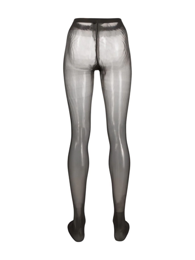 Falke Tulle-net High-waisted Tights In Grey