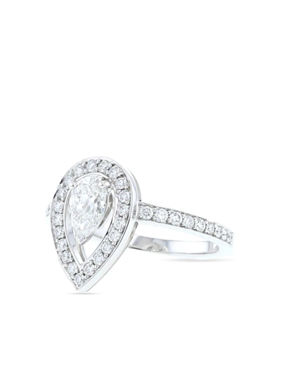 Pre-owned Fred  Platinum Lovelight Diamond Ring In Silver