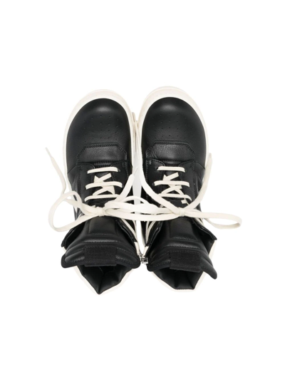 Shop Rick Owens Lace-up Hi-top Sneakers In Black