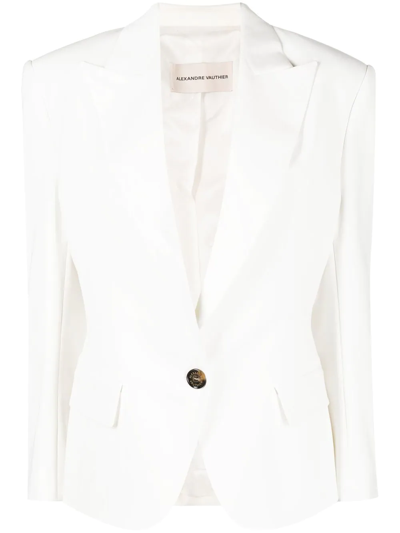 Shop Alexandre Vauthier Single-breasted Blazer In White