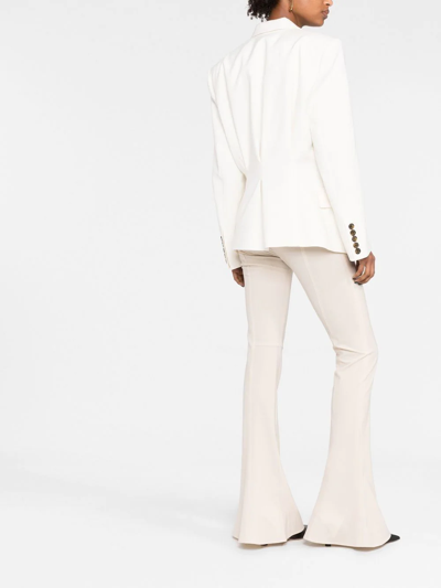 Alexandre Vauthier White Padded-shoulder Single-breasted Blazer In White