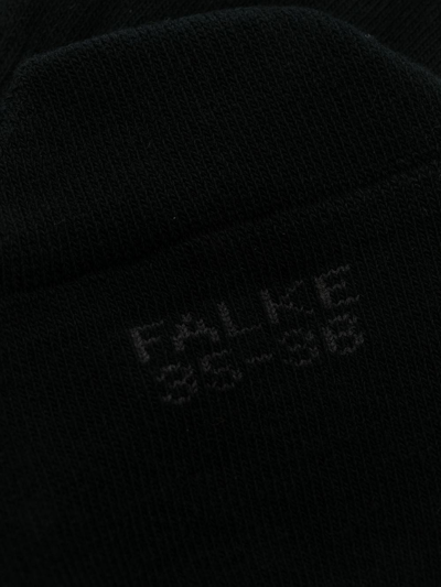 Shop Falke Intarsia-knit No-show Socks In Black