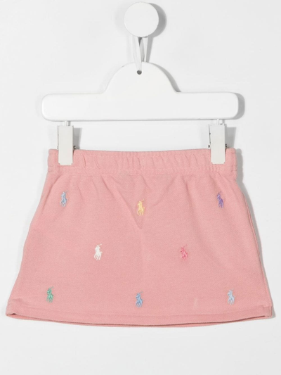 Shop Ralph Lauren Polo Pony Drawstring-waist Skirt In Pink