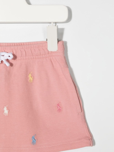 Shop Ralph Lauren Polo Pony Drawstring-waist Skirt In Pink