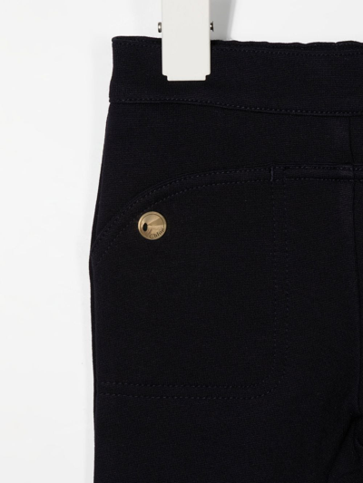 Shop Chloé Straight-leg Casual Trousers In Blue