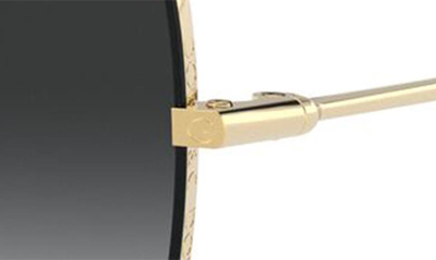 Shop Dolce & Gabbana 57mm Gradient Square Sunglasses In Gold Black