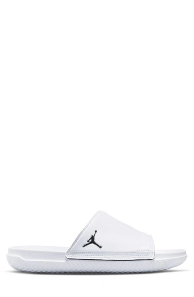 Shop Jordan Play Slide Sandal In White/ Black/ Photon Dust