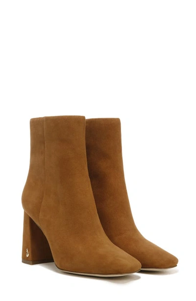 Shop Sam Edelman Codie Square Toe Bootie In Frontier Brown