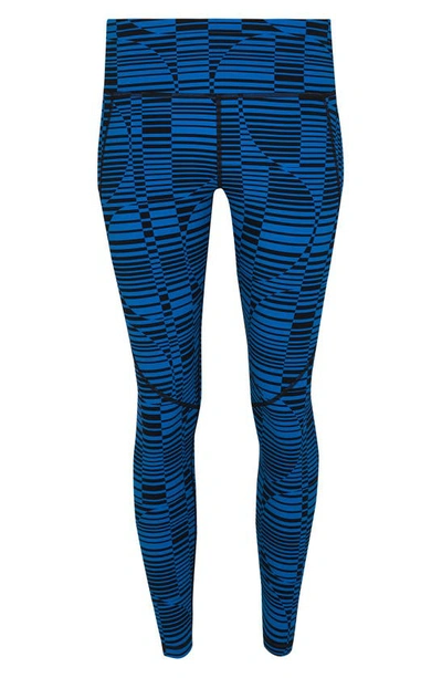 Shop Sweaty Betty Power Pocket Workout Leggings In Blue Perspective Print