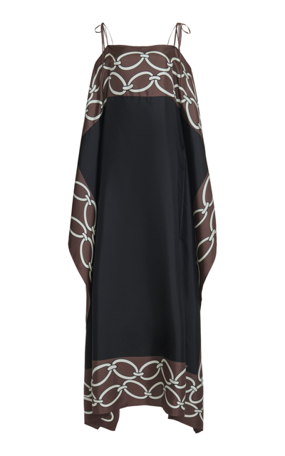 Shop Valentino Women's  Chain 1967 Foulard Silk Twill Gown In Multi