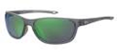 Shop Under Armour Green Multilayer Oval Unisex Sunglasses Ua Undeniable 063m/z9 61 In Green / Grey