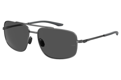 Shop Under Armour Grey Rectangular Unisex Sunglasses Ua 0015/g/s 0kj1/ir 59