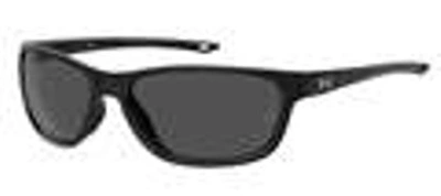 Shop Under Armour Grey Rectangular Unisex Sunglasses Ua Undeniable 0807/ka 61 In Black / Grey