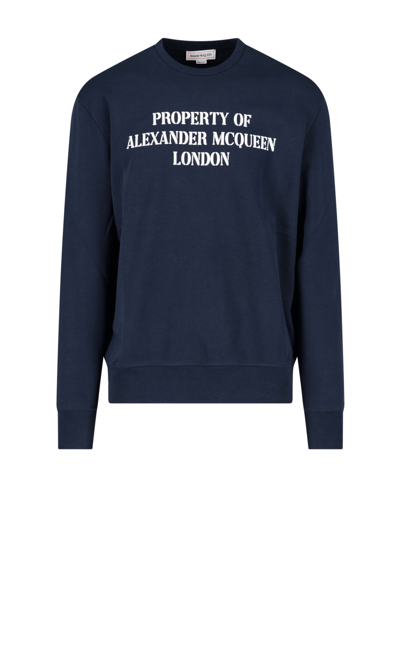 Shop Alexander Mcqueen Printed Crewneck Sweatshirt