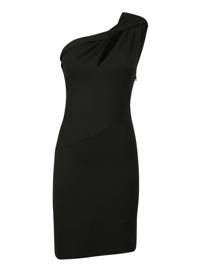 Shop Givenchy Glamor And Minimal Combined Perfectly In This One Shoulder Cut-out Mini Dress From  In Black