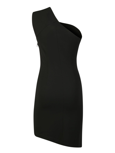 Shop Givenchy Glamor And Minimal Combined Perfectly In This One Shoulder Cut-out Mini Dress From  In Black