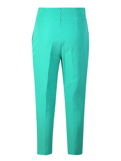 Shop Liu •jo Liu Jo Cropped Tailored Trousers In Green