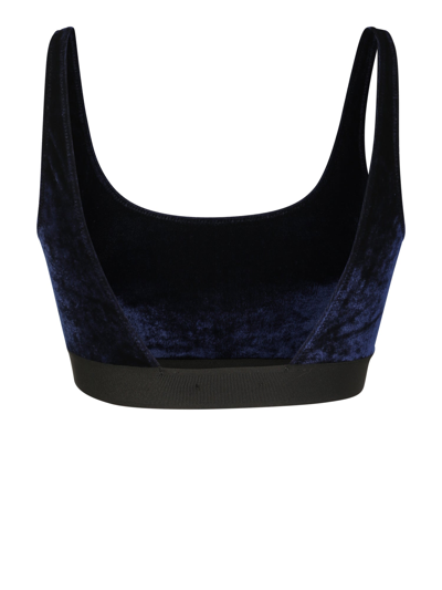 Shop Tom Ford This  Velvet Bralette Is The Perfect Combination Of Sportswear And Evening Wear In Blue