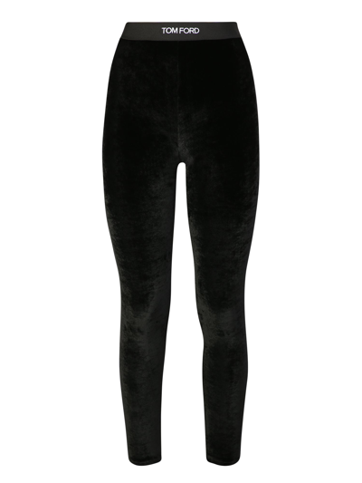 Shop Tom Ford Ideal  Velvet Leggings For A Comfortable But Elegant Fit In Black