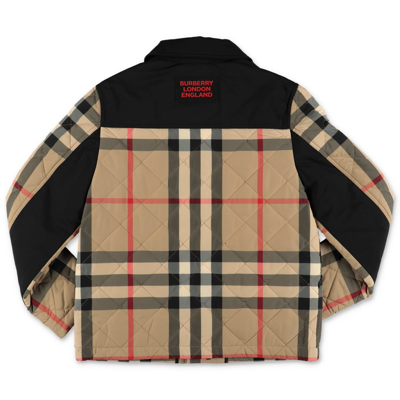 Shop Burberry Giacca Trapuntata Check Renfred In Nylon