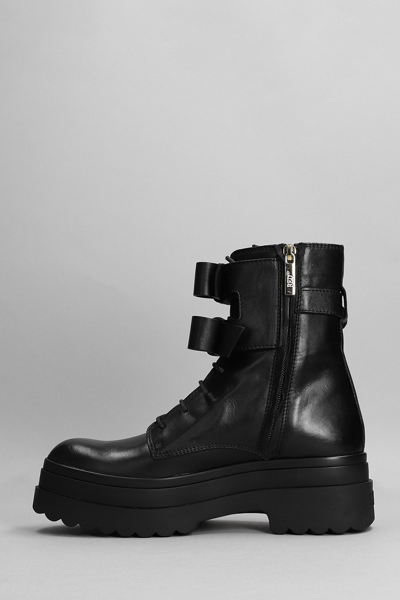 Shop Red Valentino Combat Boots In Black Leather