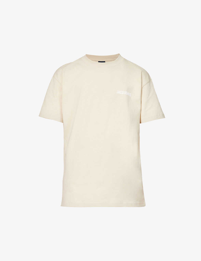 Shop Jacquemus Le T-shirt  Organic-cotton T-shirt In Light Beige