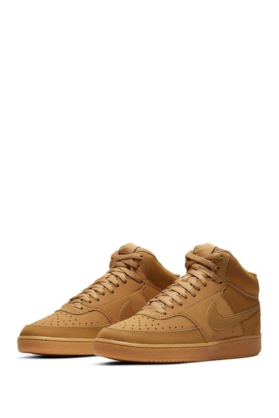 Shop Nike Court Vision Mid Sneaker In 200 Flax/flax