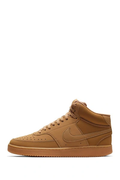 Shop Nike Court Vision Mid Sneaker In 200 Flax/flax