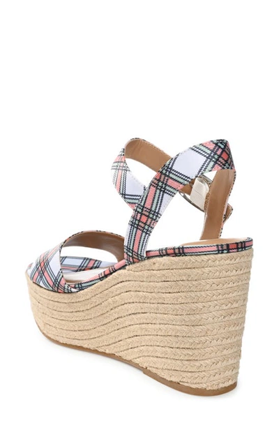 Journee Collection Pearrl Espadrille Platform Wedge Sandal In Green