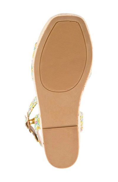 Journee Collection Pearrl Espadrille Platform Wedge Sandal In Yellow