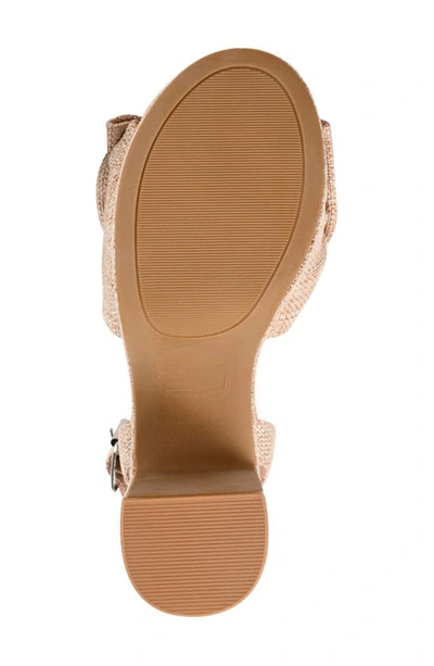 Journee Collection Zenni Bow Platform Sandal In Beige