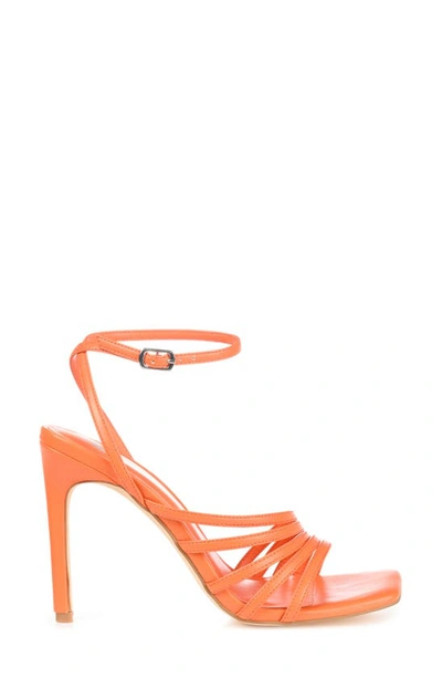 Journee Collection Louella Tru Comfort Foam Heeled Sandal In Orange