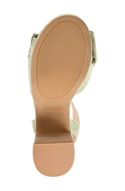 Shop Journee Collection Zenni Bow Platform Sandal In Sage
