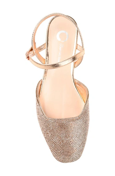 Journee Collection Nysha Rhinestone Embellished Flat In Bronze