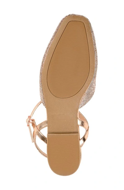 Journee Collection Nysha Rhinestone Embellished Flat In Bronze