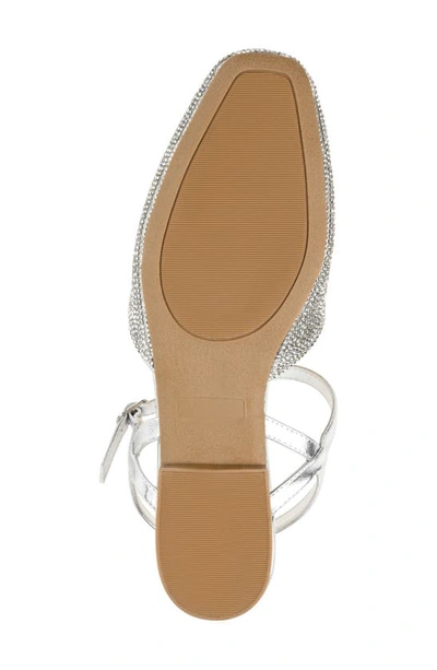 Journee Collection Nysha Rhinestone Embellished Flat In Silver