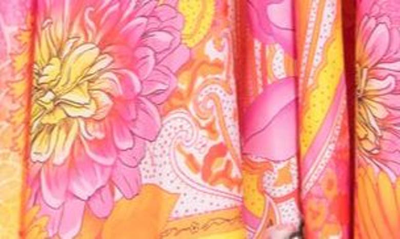 Ranee's Bright Printed Halter Dress In Ombre