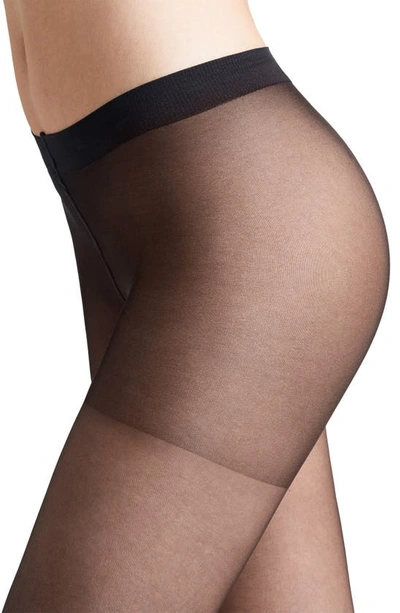 Shop Falke Invisible Deluxe Control Top Tights In Black