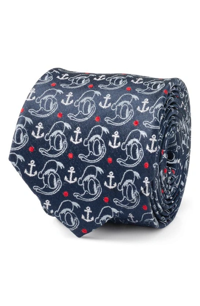 Shop Cufflinks, Inc Donald Duck Anchor Silk Tie In Navy