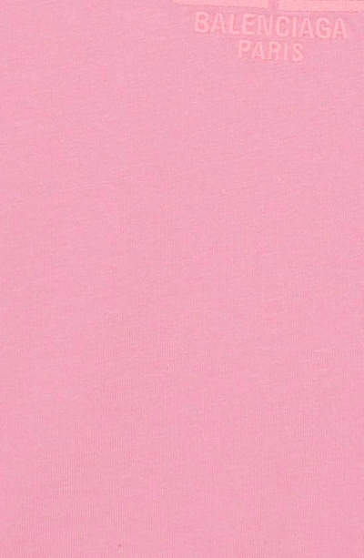 Shop Balenciaga Kids' Cotton Logo Tee In Pink