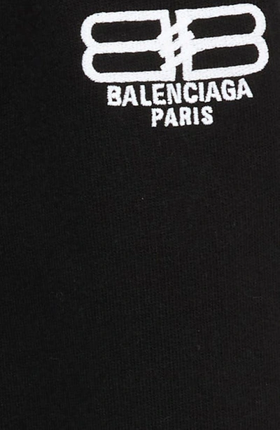 Shop Balenciaga Kids' License Logo Cotton Joggers In Washed Black/ White