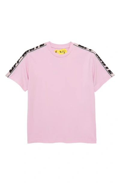 Off-white Kids Pink Band T-shirt In Pink Black