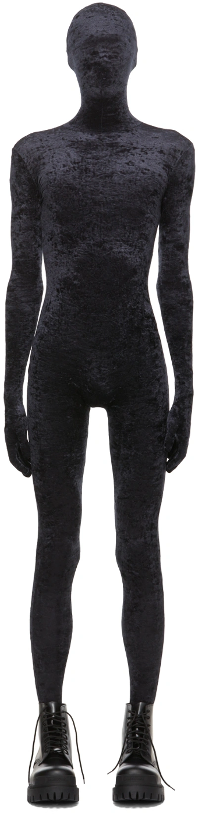 Shop Vetements Gray Morph Jumpsuit In Black