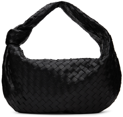 Shop Bottega Veneta Black Small Jodie Shoulder Bag In 1229 Black/silver