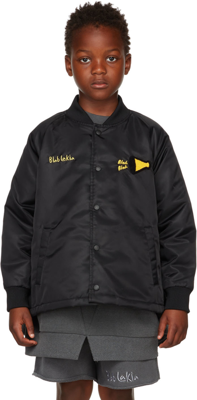 Blablakia Kids Black Lakia A-line Jumper Jacket In Black