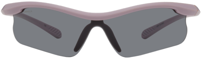 Shop Lexxola Ssense Exclusive Pink Storm Sunglasses In Dirty Pink/grey
