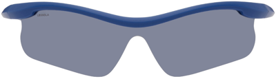 Shop Lexxola Ssense Exclusive Blue Storm Sunglasses In Cobalt/black