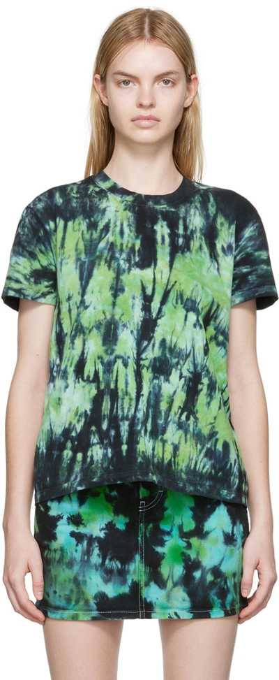 Ami Alexandre Mattiussi Unisex Tie & Die T-shirt In 301 Green/w